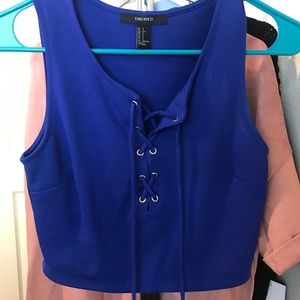 Forever 21 Blue Crop Top